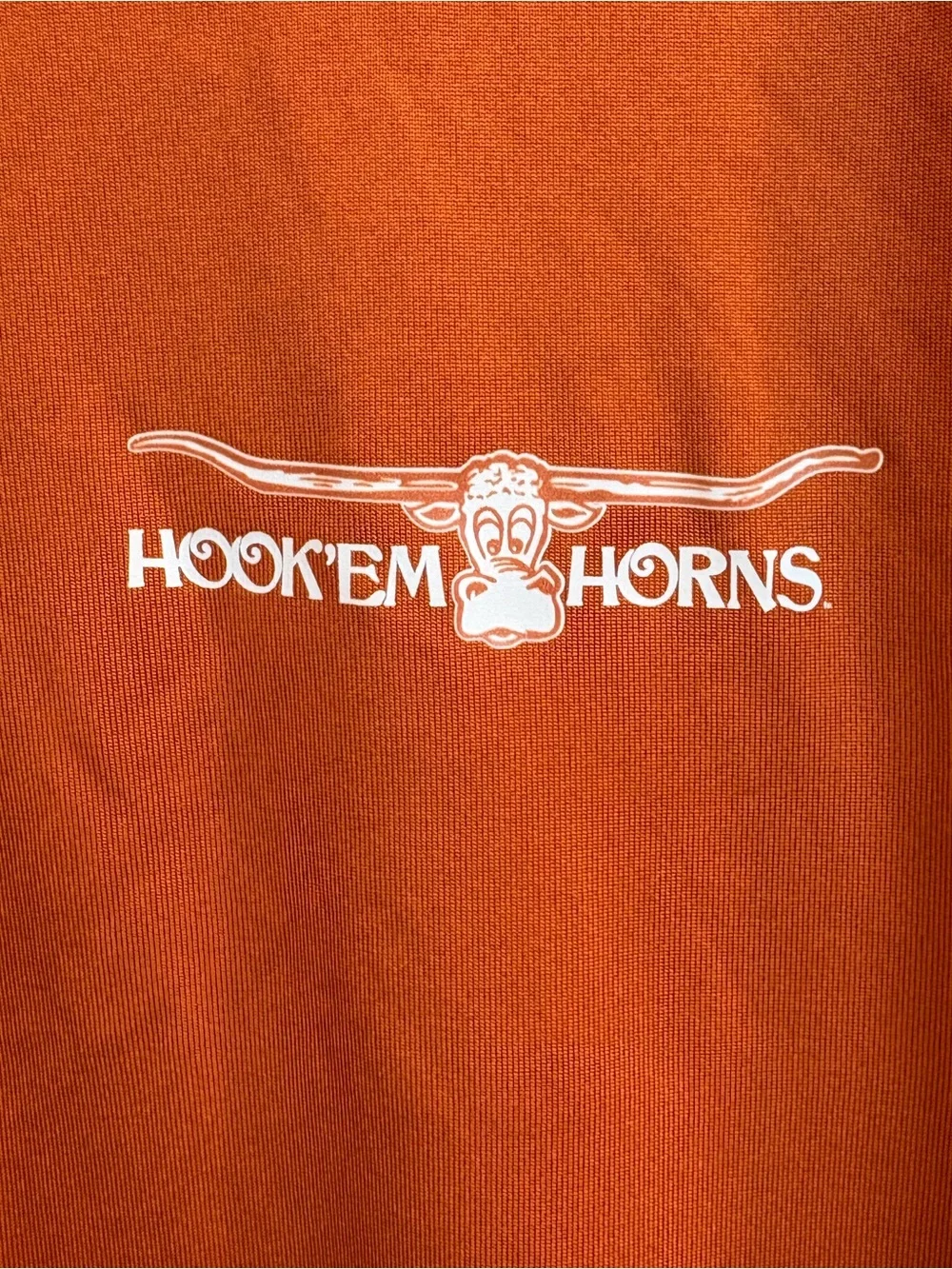 Columbia NEW Golf Hook’Em Texas Longhorns Vault Omni-Wick Drive Polo Size Large